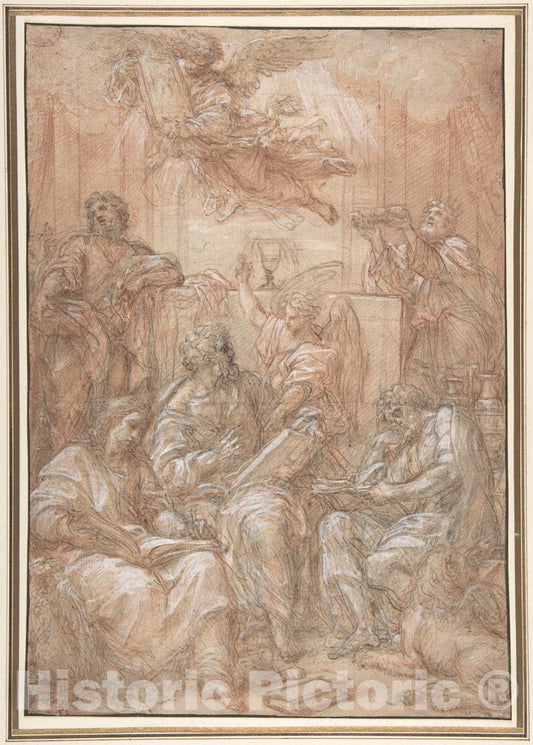 Art Print : Carlo Maratti - Allegory of The Old and New Dispensations : Vintage Wall Art