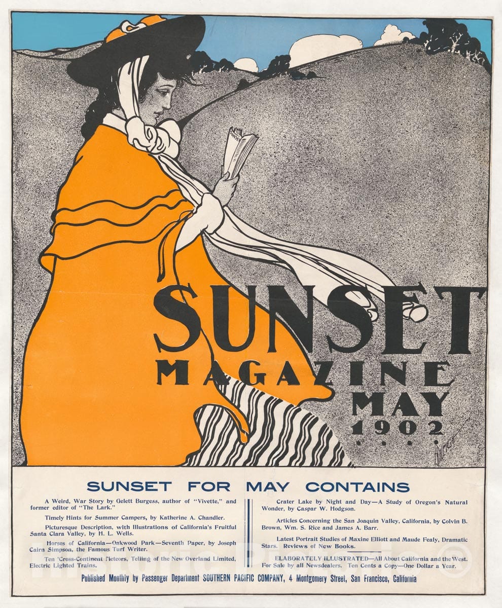 Art Print : Henry Patrick Raleigh - Sunset Magazine: May : Vintage Wall Art