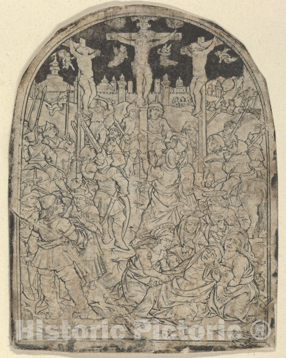 Art Print : Anonymous, Italian, 15th Century - Crucifixion : Vintage Wall Art
