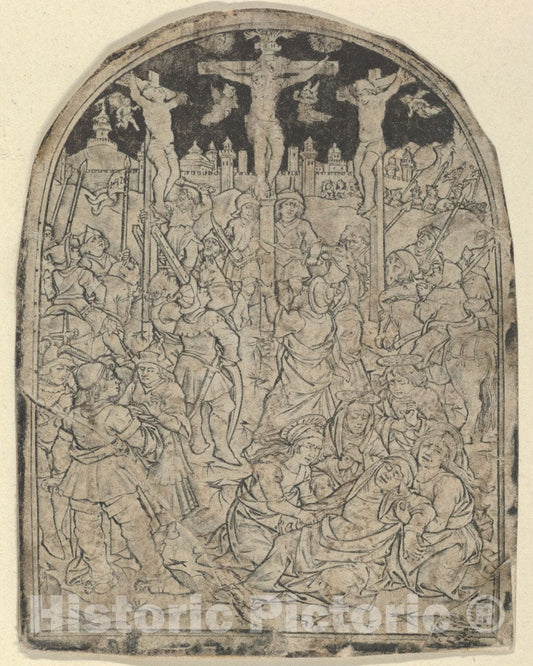 Art Print : Anonymous, Italian, 15th Century - Crucifixion : Vintage Wall Art
