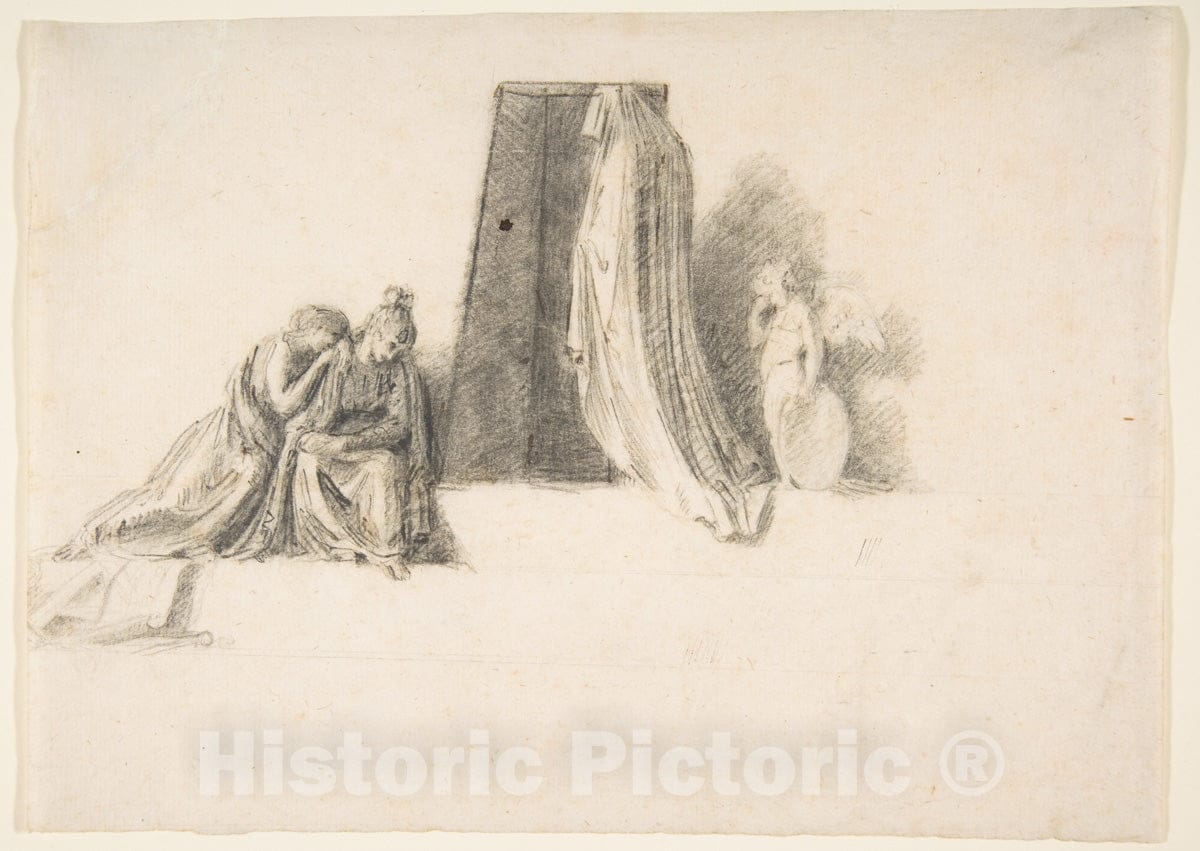 Art Print : Antonio Canova - Study for a Tomb : Vintage Wall Art