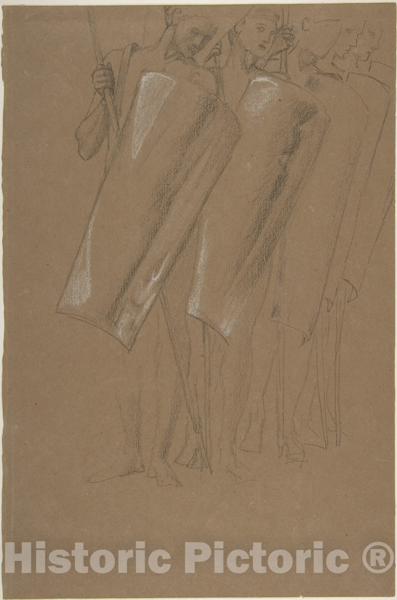 Art Print : Sir Edward Burne-Jones - Armed Men : Vintage Wall Art
