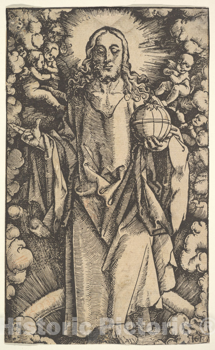 Art Print : Hans Baldung (Called Hans Baldung Grien) - Christ with a Globe : Vintage Wall Art