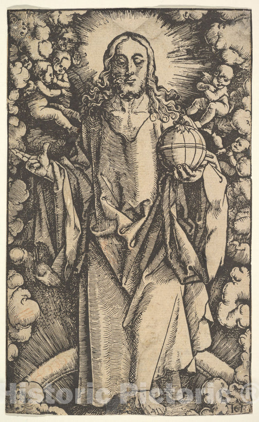 Art Print : Hans Baldung (Called Hans Baldung Grien) - Christ with a Globe : Vintage Wall Art