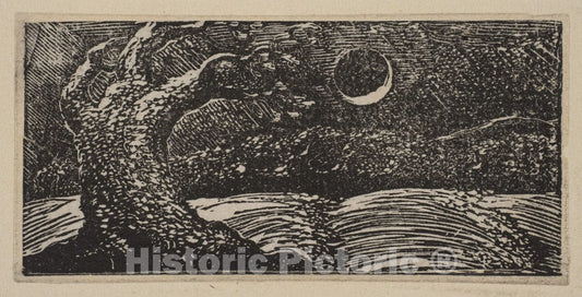 Art Print : William Blake - Blasted Trees and Flattened Crops, from Thornton's Pastorals of Virgil : Vintage Wall Art