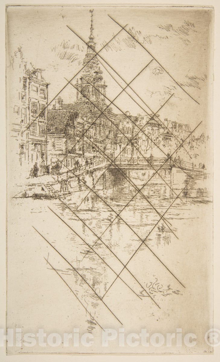 Art Print : James McNeill Whistler - Church, Amsterdam : Vintage Wall Art