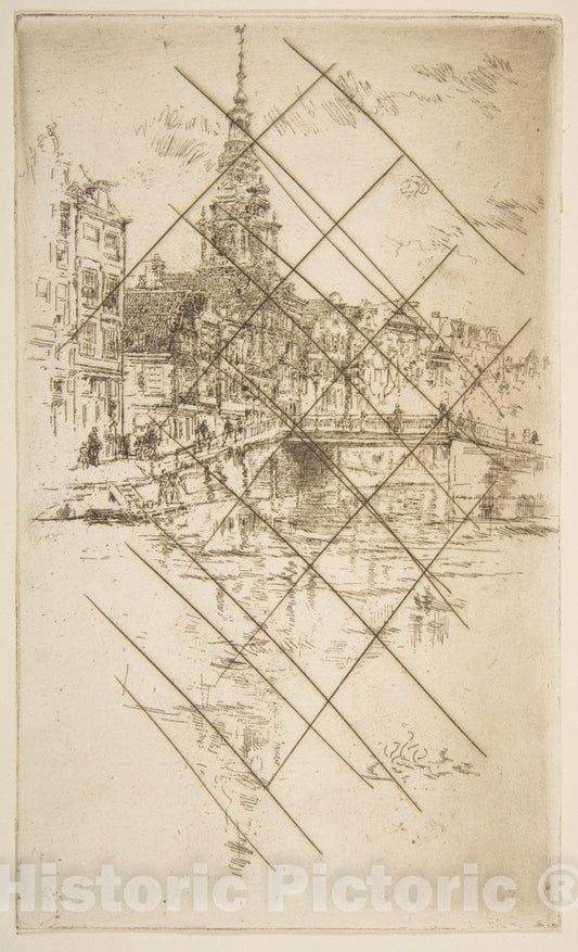 Art Print : James McNeill Whistler - Church, Amsterdam : Vintage Wall Art
