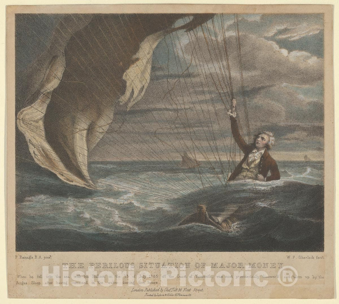 Art Print : William P. Sherlock - Major Money Adrift in The North Sea : Vintage Wall Art