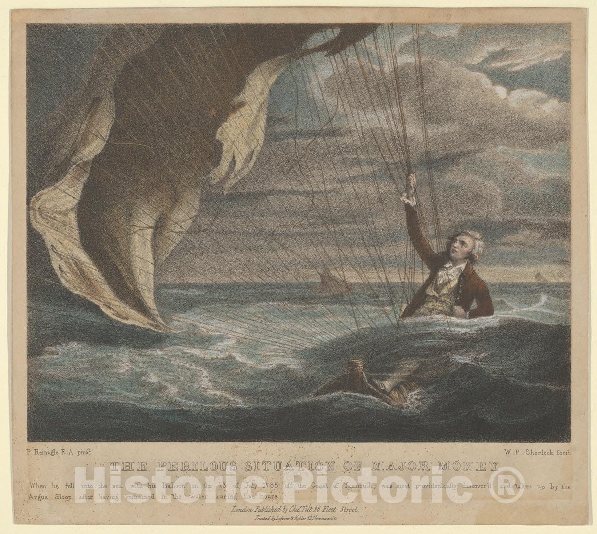 Art Print : William P. Sherlock - Major Money Adrift in The North Sea : Vintage Wall Art