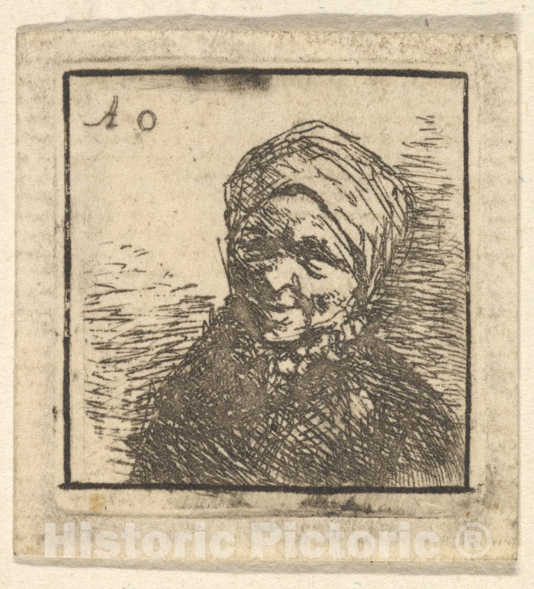 Art Print : Adriaen Van Ostade - Peasant Woman 1 : Vintage Wall Art