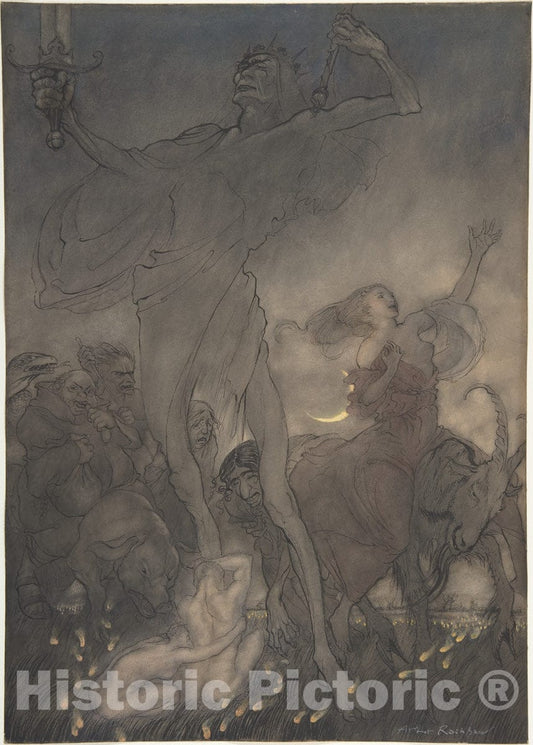 Art Print : Arthur Rackham - Illustration for Till Eulenspiegel : Vintage Wall Art