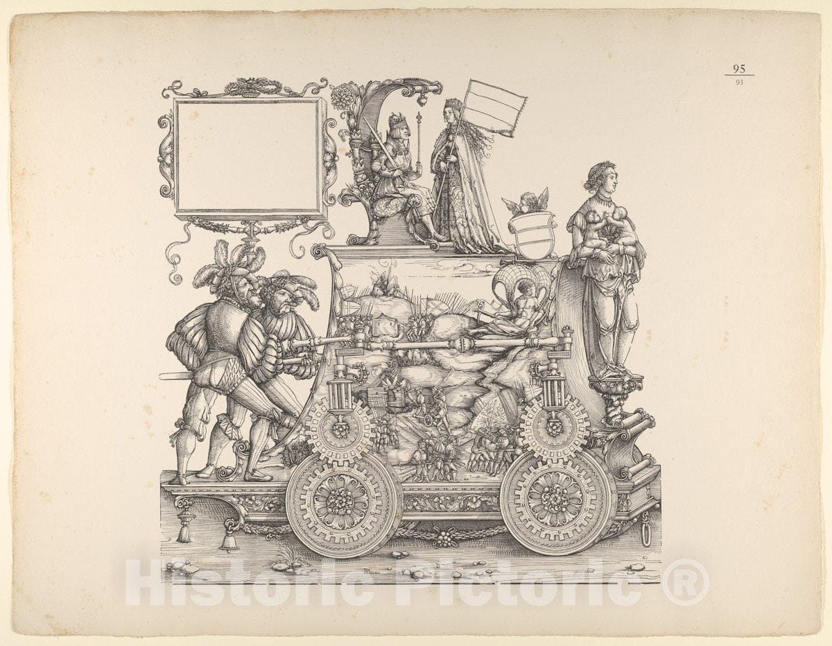 Art Print : Hans Burgkmair - Wartime Triumphs, from The Triumphal Procession of Emperor Maximilian (Triumph Des Kaisers Maximilian I) : Vintage Wall Art