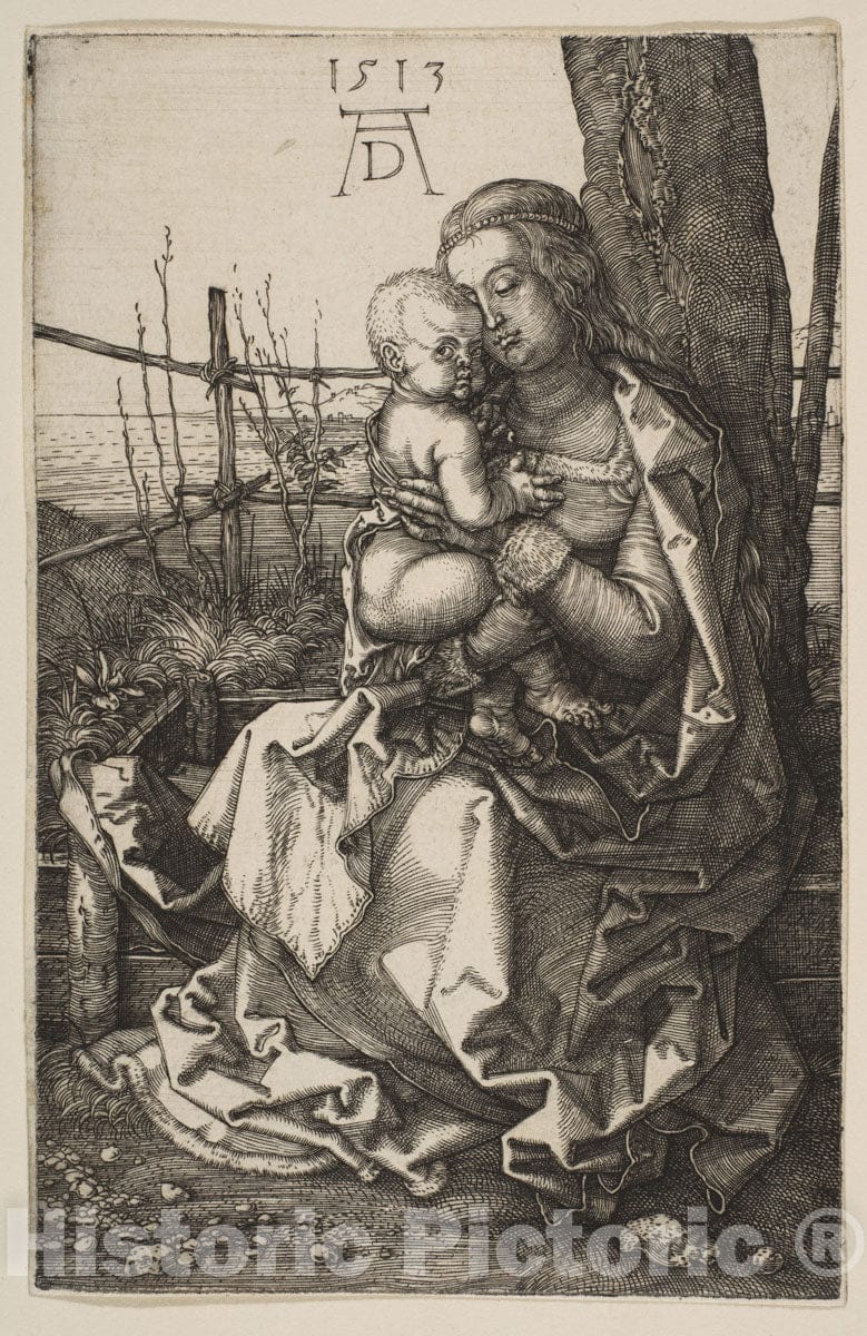 Art Print : Albrecht Dürer - Virgin and Child Seated by a Tree 1 : Vintage Wall Art