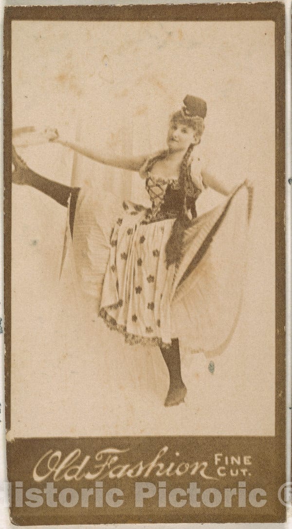 Photo Print : Dancer, from The Actresses Series (N664) Promoting Old Fashion Fine Cut Tobacco - 437750 : Vintage Wall Art