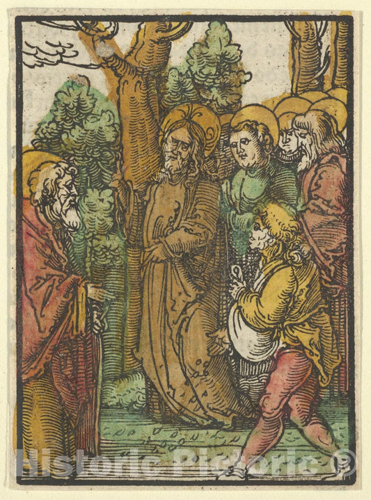 Art Print : Hans Schäufelein - The Parable of The Sower and The Weeds, from Das Plenarium : Vintage Wall Art