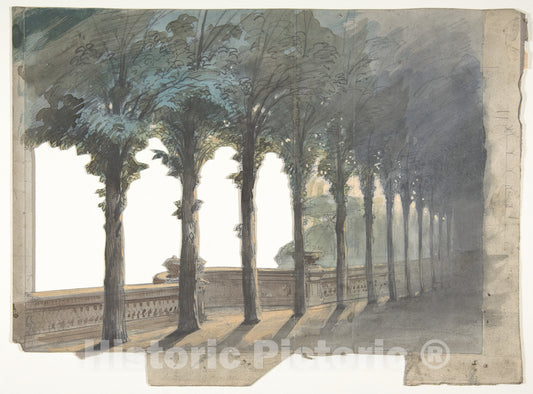 Art Print : Eugène Cicéri - Design for a Stage Set at The Opéra, Paris - 437783 : Vintage Wall Art