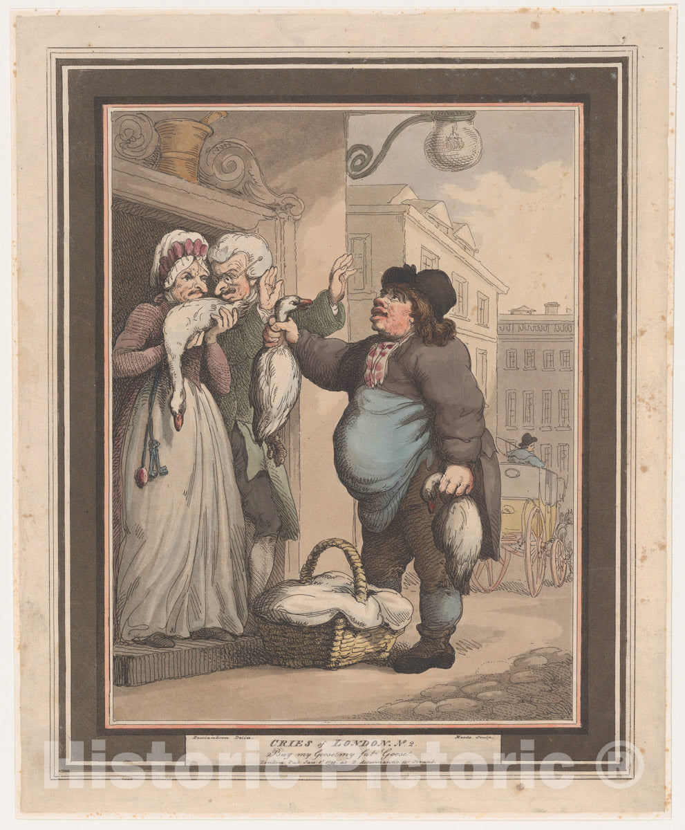 Art Print : Henri Merke - Cries of London, No. 2: Buy My Goose, My Fat Goose : Vintage Wall Art