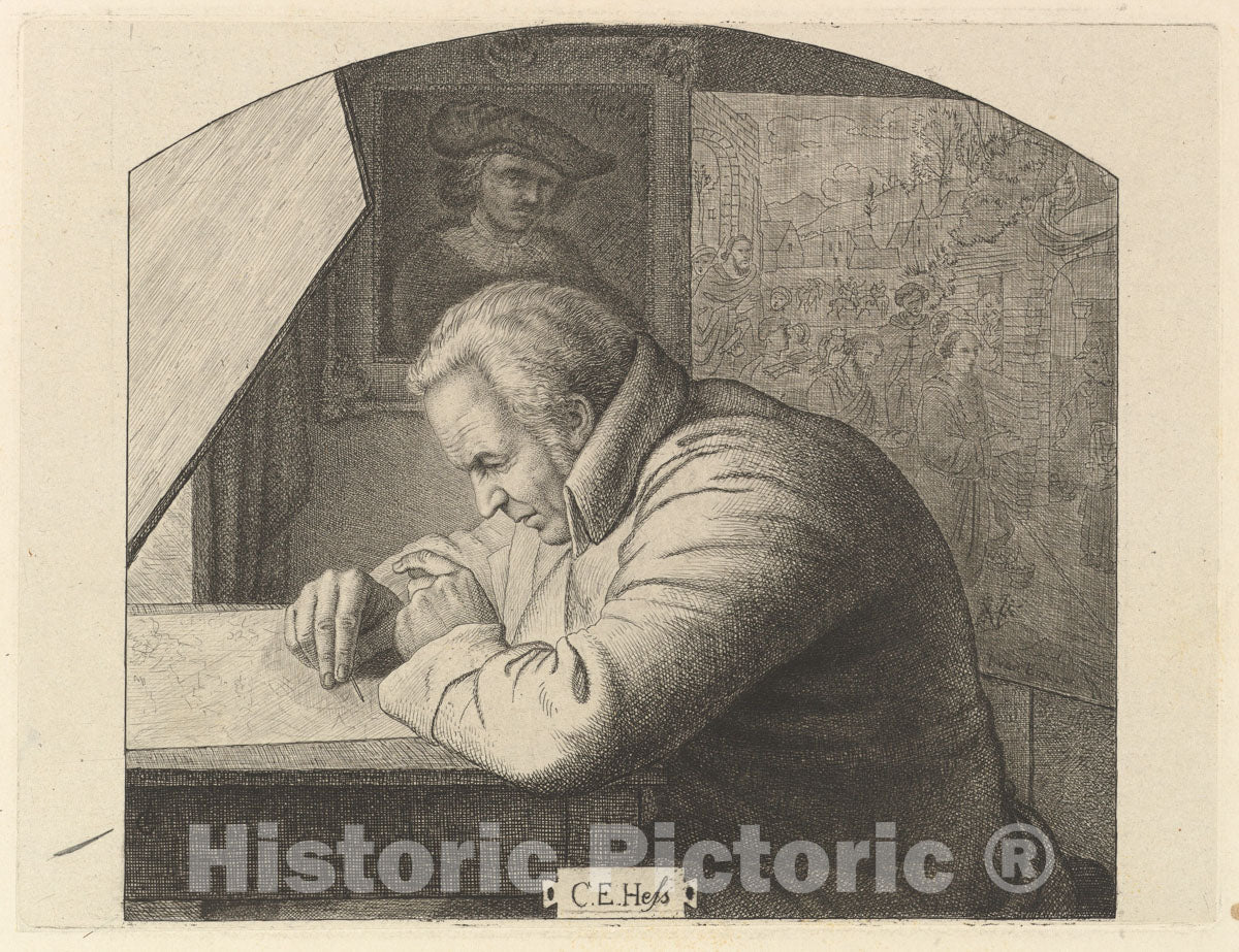Art Print : Ludwig Emil Grimm - Carl Ernst Christoph Hess : Vintage Wall Art
