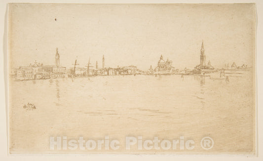 Art Print : James McNeill Whistler - La Salute: Dawn : Vintage Wall Art