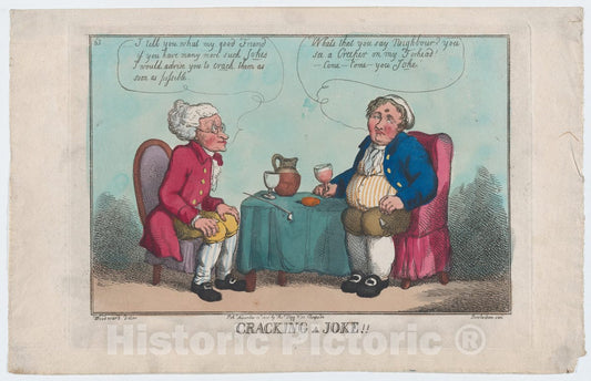 Art Print : Thomas Rowlandson - Cracking a Joke : Vintage Wall Art