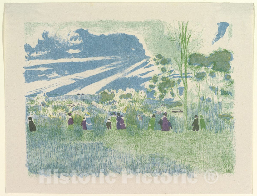 Art Print : Édouard Vuillard - À Travers Champs (Across The Fields), from The Series Landscapes and Interiors : Vintage Wall Art