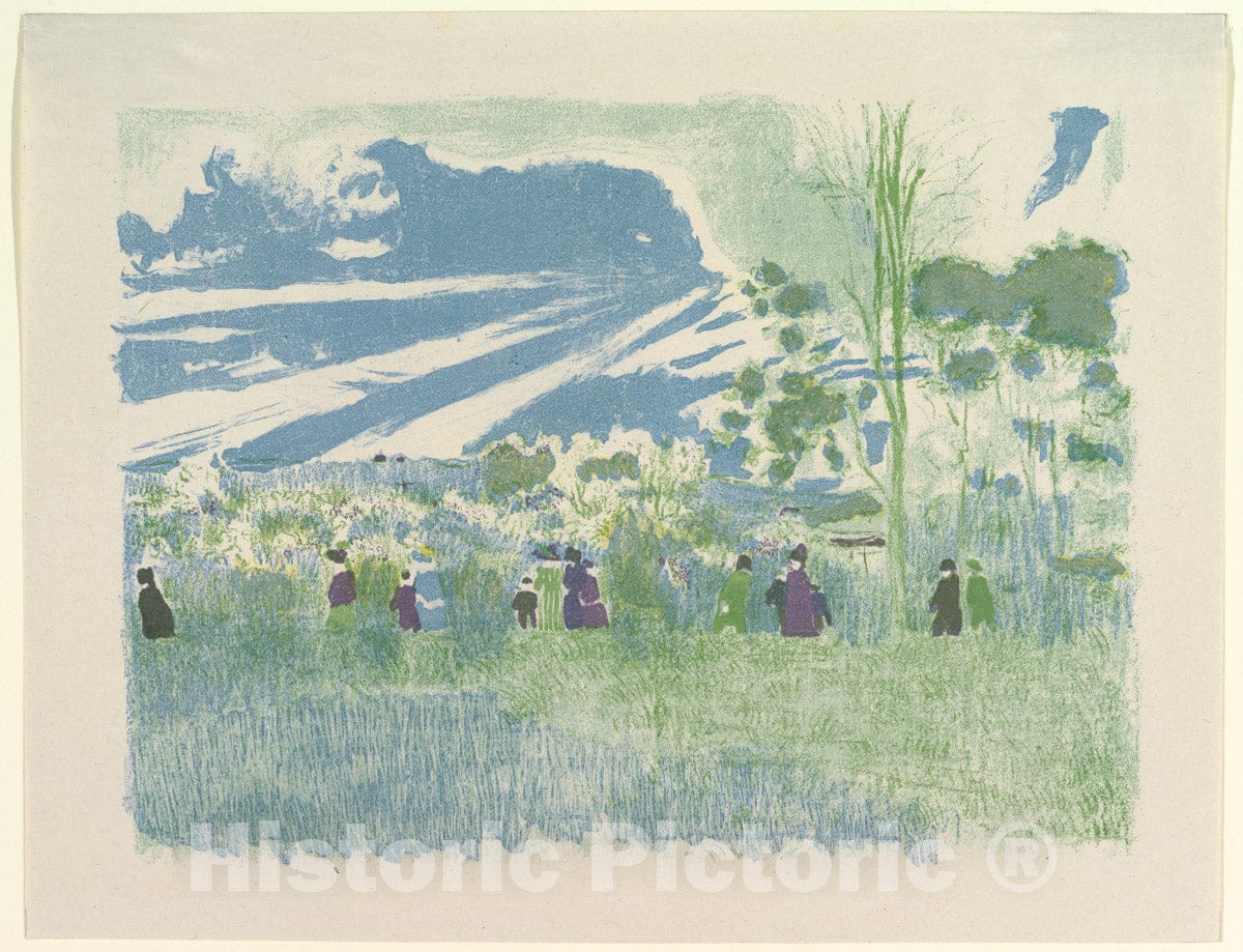 Art Print : Édouard Vuillard - À Travers Champs (Across The Fields), from The Series Landscapes and Interiors : Vintage Wall Art