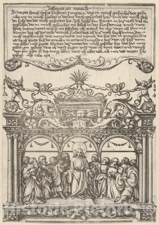 Art Print : Daniel Hopfer - Christ Testifying his Mission : Vintage Wall Art