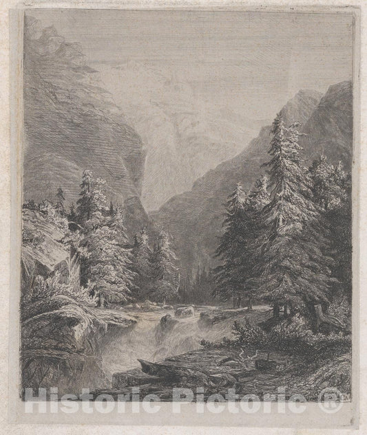 Art Print : Alexandre Calame - Landscape 2 : Vintage Wall Art
