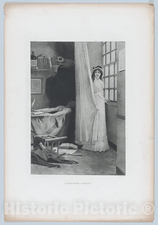 Art Print : Goupil & Co. - Charlotte Corday : Vintage Wall Art