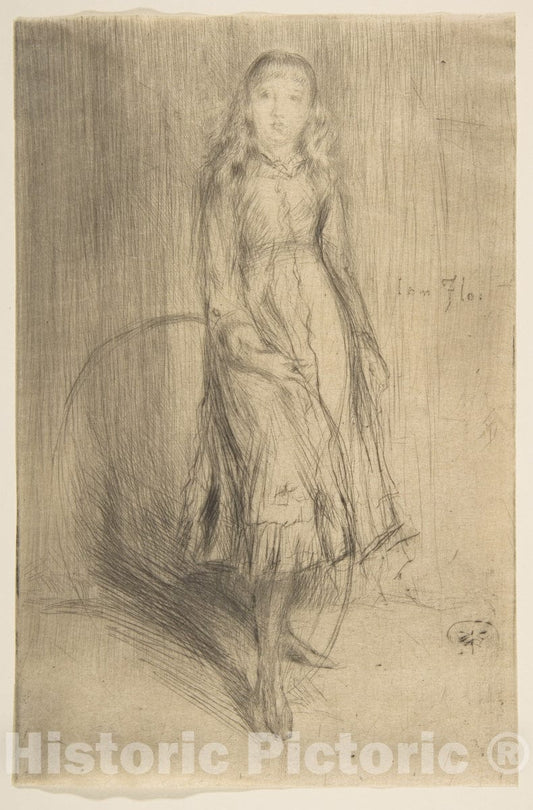 Art Print : James McNeill Whistler - Florence Leyland : Vintage Wall Art