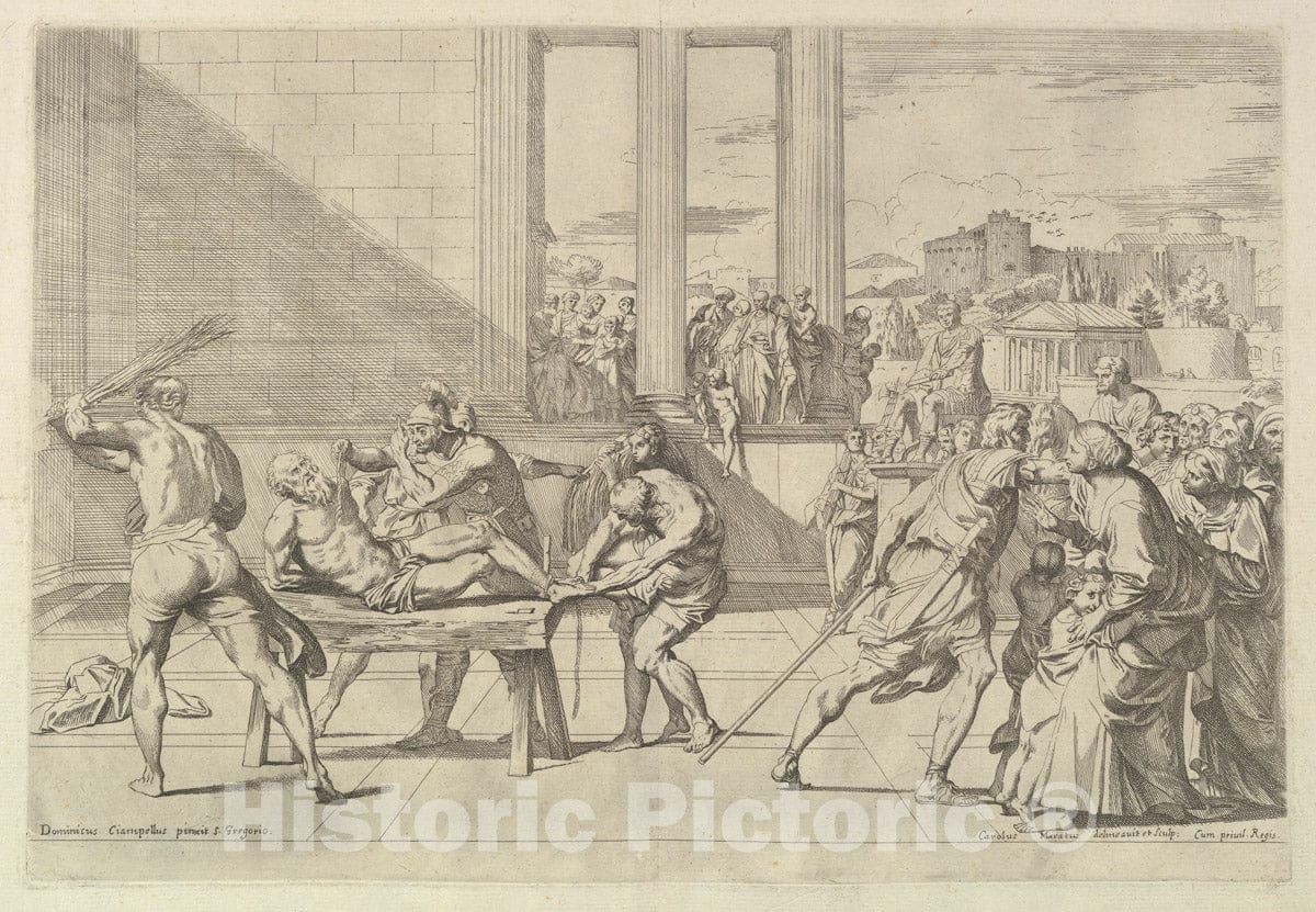 Art Print : Carlo Maratti - Martyrdom of St. Andrew : Vintage Wall Art