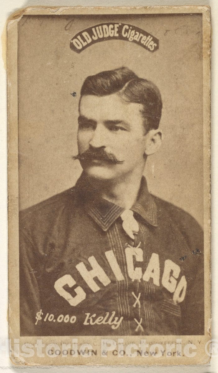 Photo Print : Issued by Goodwin & Company - $10,000 Kelly, Chicago, from The Old Judge Series (N172) for Old Judge Cigarettes 1 : Vintage Wall Art