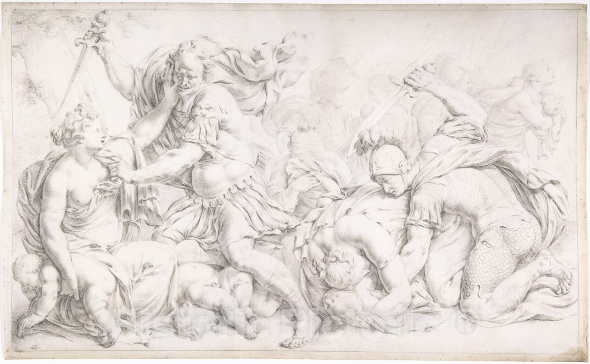 Art Print : Willem Van Mieris - Massacre of The Innocents : Vintage Wall Art