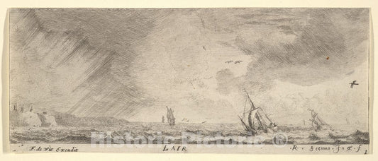 Art Print : Reinier Nooms, Called Zeeman - L'Air, from The Elements : Vintage Wall Art