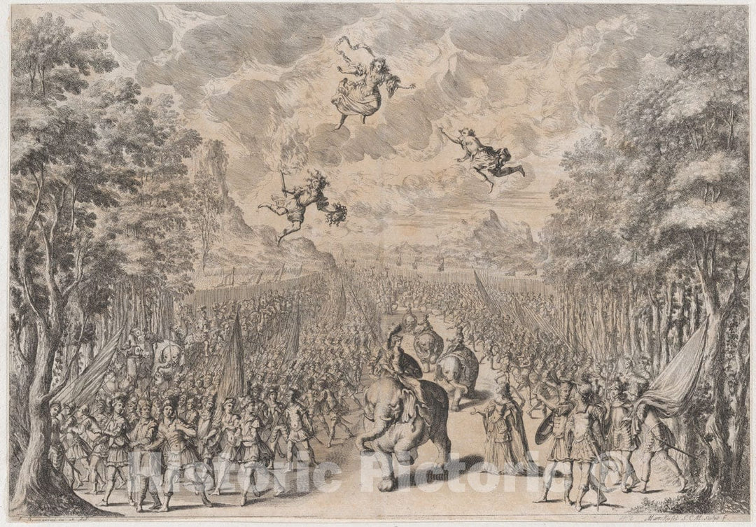 Art Print : an Army Marching Through a Field