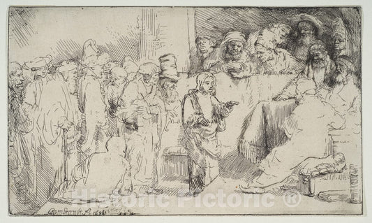 Art Print : Rembrandt (Rembrandt Van Rijn) - Christ Disputing with The Doctors