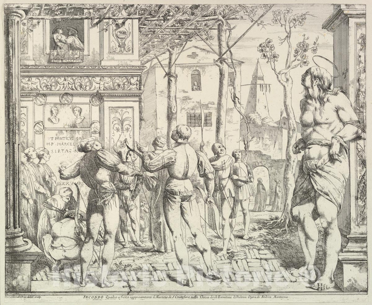 Art Print : Giovanni David - The Martyrdom of Saint Christopher,Secondo Quadro : Vintage Wall Art