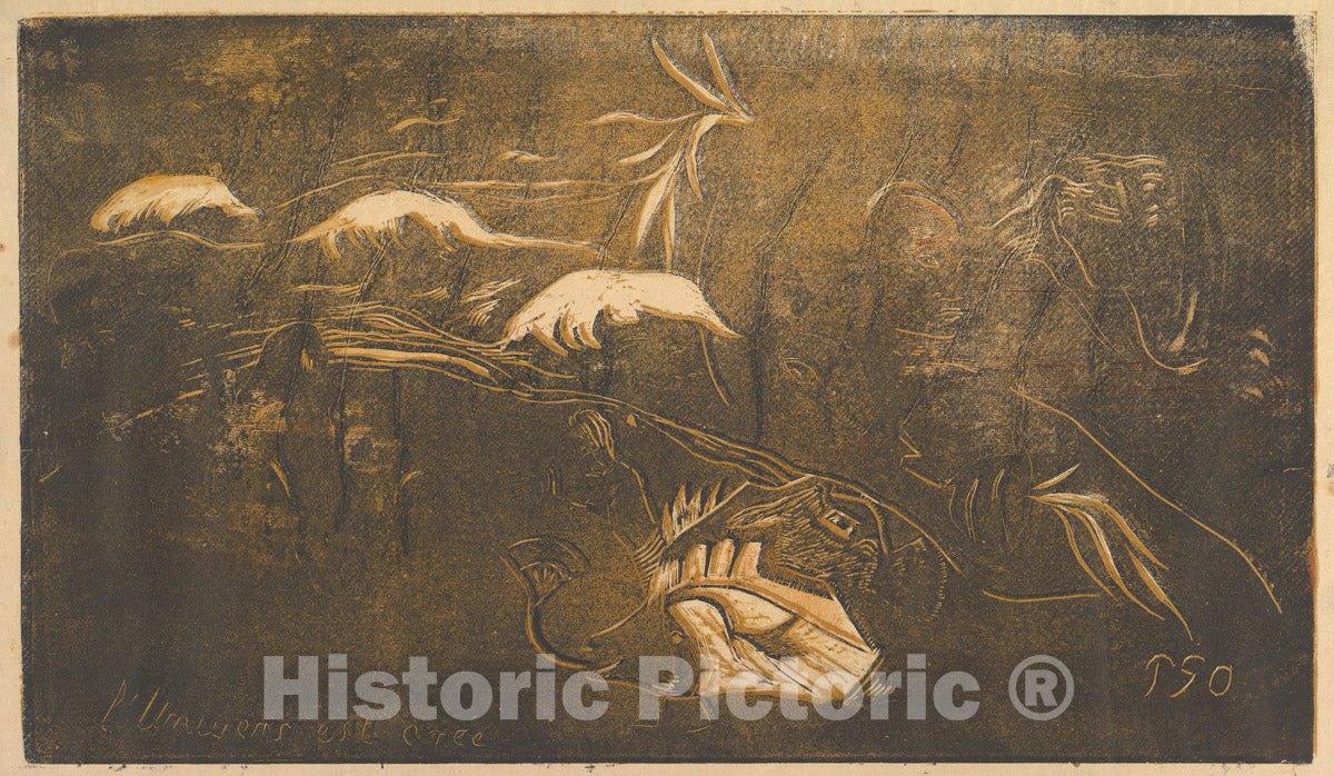 Art Print : Paul Gauguin - The Universe is Created 1 : Vintage Wall Art