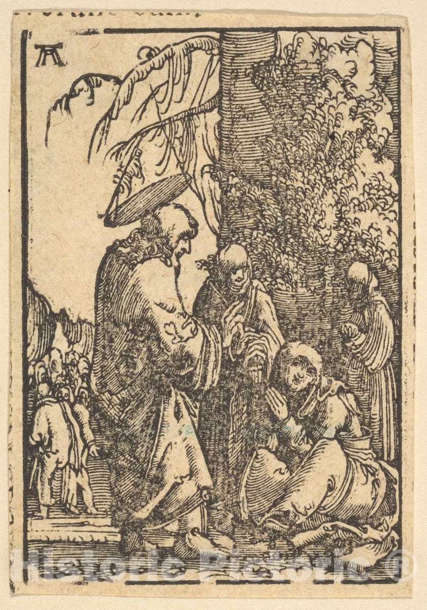 Art Print : Albrecht Altdorfer - Christ Taking Leave of His Mother, from The Fall and Salvation of Mankind Through The Life and Passion of Christ v.1 : Vintage Wall Art