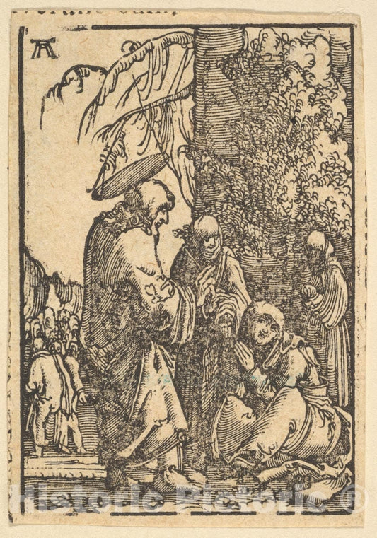 Art Print : Albrecht Altdorfer - Christ Taking Leave of His Mother, from The Fall and Salvation of Mankind Through The Life and Passion of Christ v.1 : Vintage Wall Art