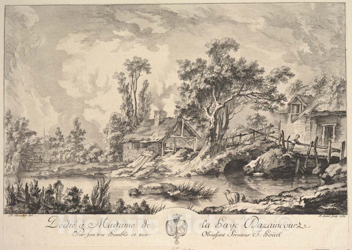 Art Print : Jean Pierre Louis Laurent Hoüel - Landscape 2 : Vintage Wall Art