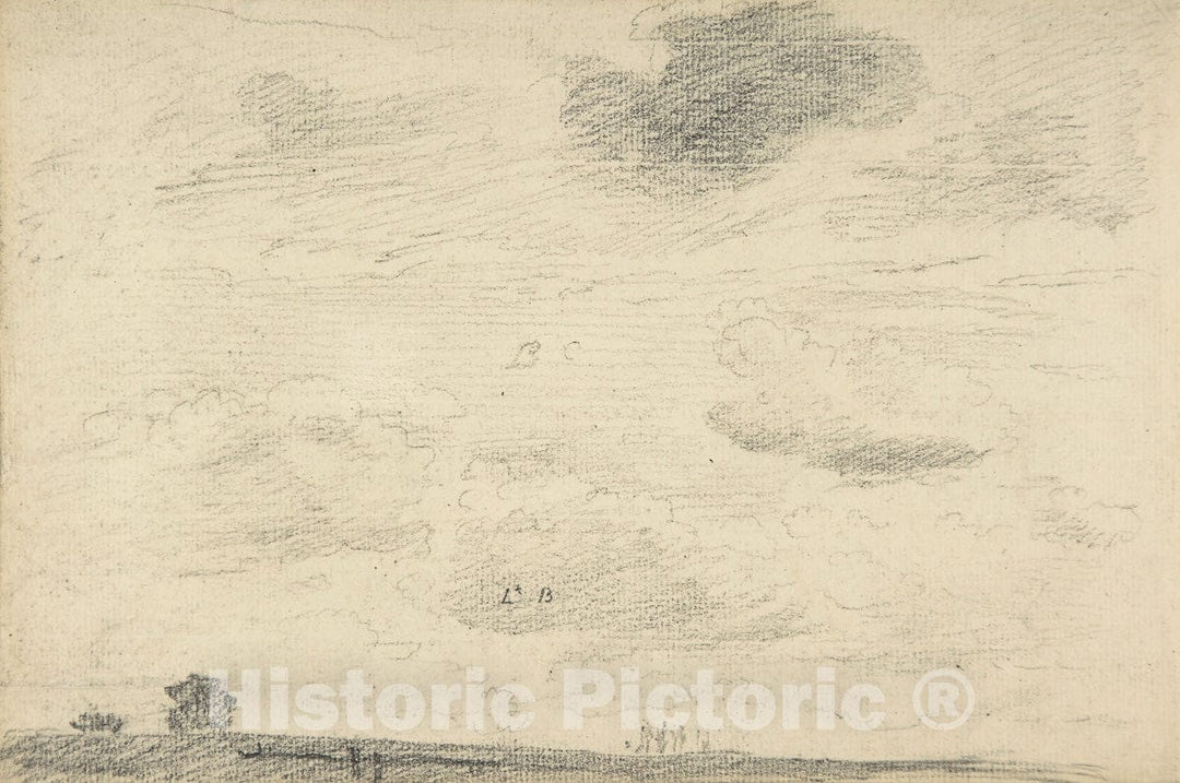 Art Print : John Constable - Cloud Study at Hampstead Heath : Vintage Wall Art
