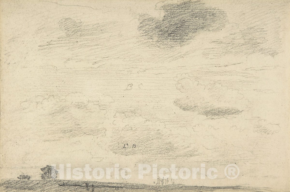 Art Print : John Constable - Cloud Study at Hampstead Heath : Vintage Wall Art