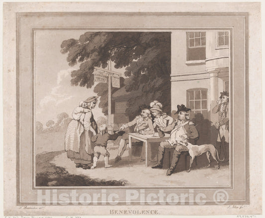Art Print : Samuel Alken - Benevolence 1 : Vintage Wall Art
