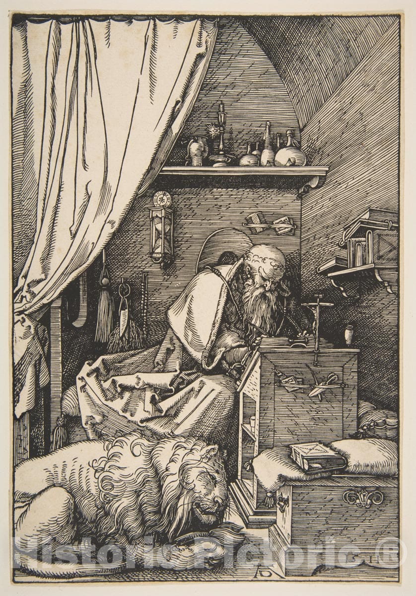 Art Print : Albrecht Dürer - Saint Jerome in His Study 3 : Vintage Wall Art