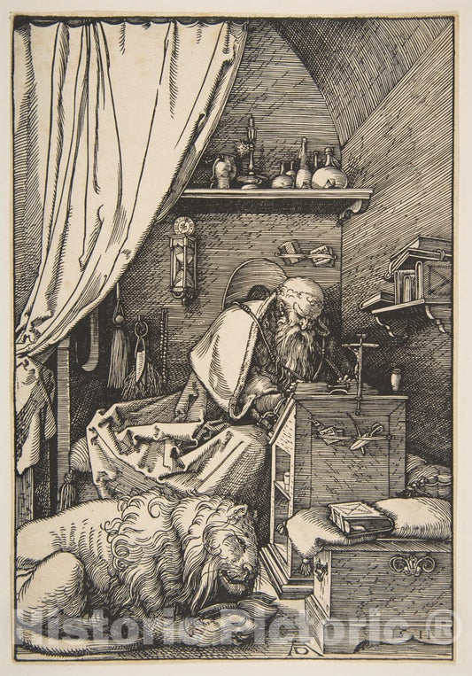 Art Print : Albrecht Dürer - Saint Jerome in His Study 3 : Vintage Wall Art