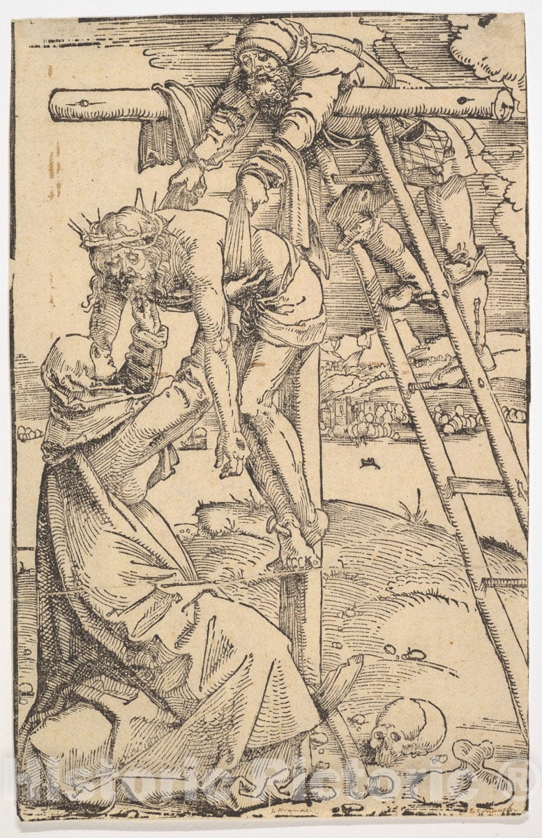 Art Print : Hans Baldung (Called Hans Baldung Grien) - Descent from The Cross : Vintage Wall Art