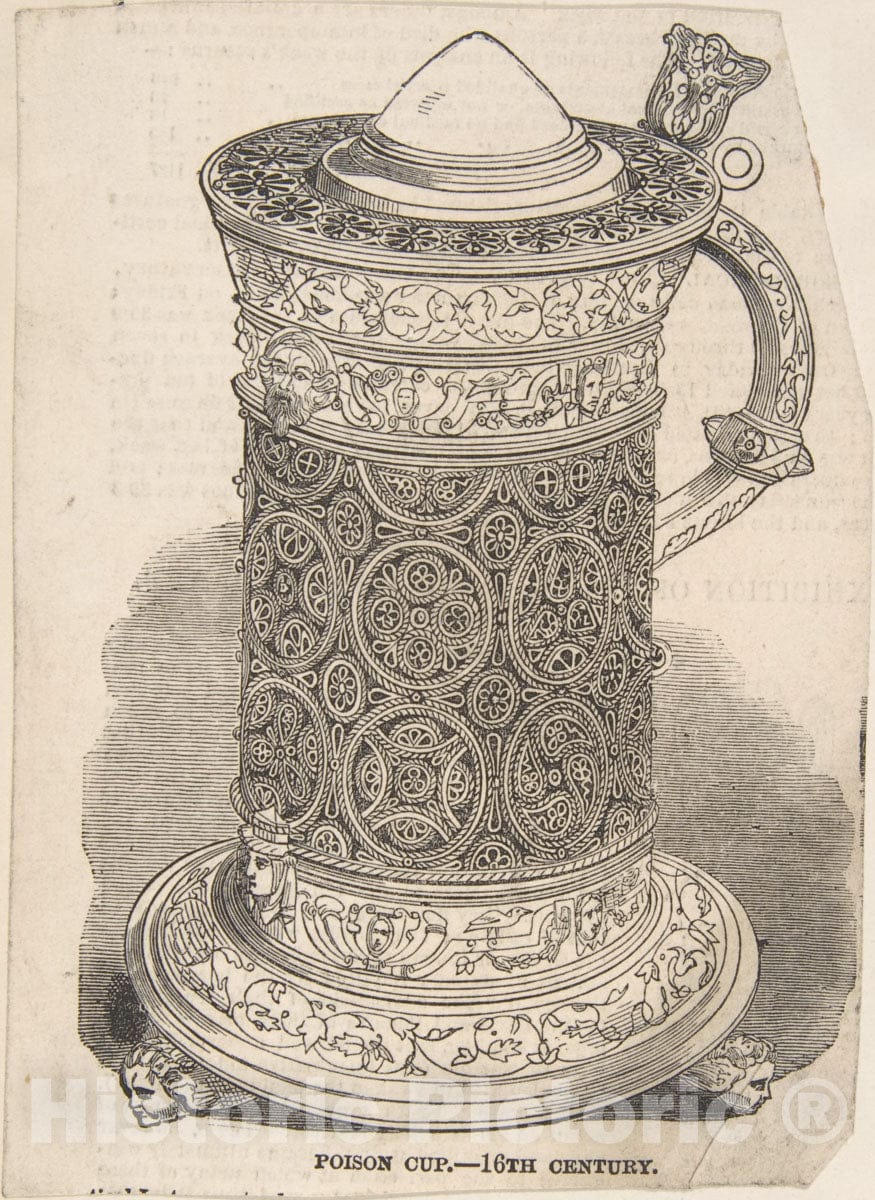 Art Print : Anonymous, British, 19th Century - Poison Cup - 16th Century : Vintage Wall Art