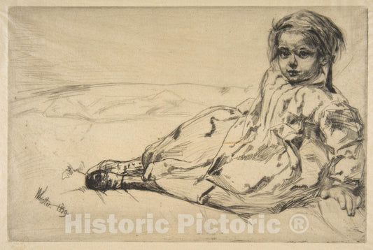 Art Print : James McNeill Whistler - Bibi Valentin 2 : Vintage Wall Art