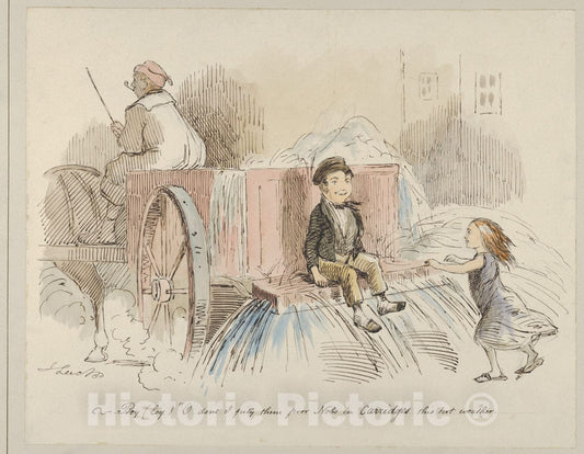 Art Print : John Leech - Boy (loq.) O Don't I Pity Them Poor Nobs in Carriages This hot Weather : Vintage Wall Art
